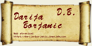 Darija Borjanić vizit kartica